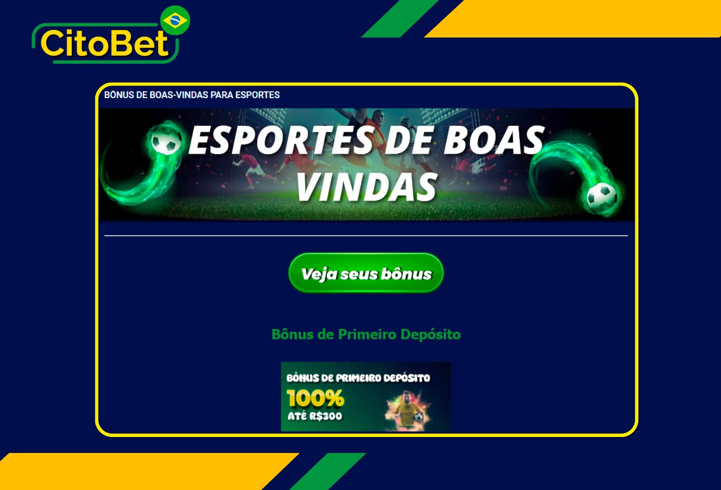 CitoBet Bônus de boas-vindas para esportes