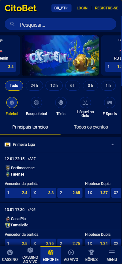 captura de tela da categoria de esportes Citobet